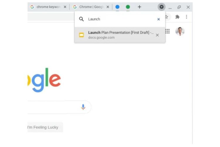 Ilustrasi fitur Tab Search