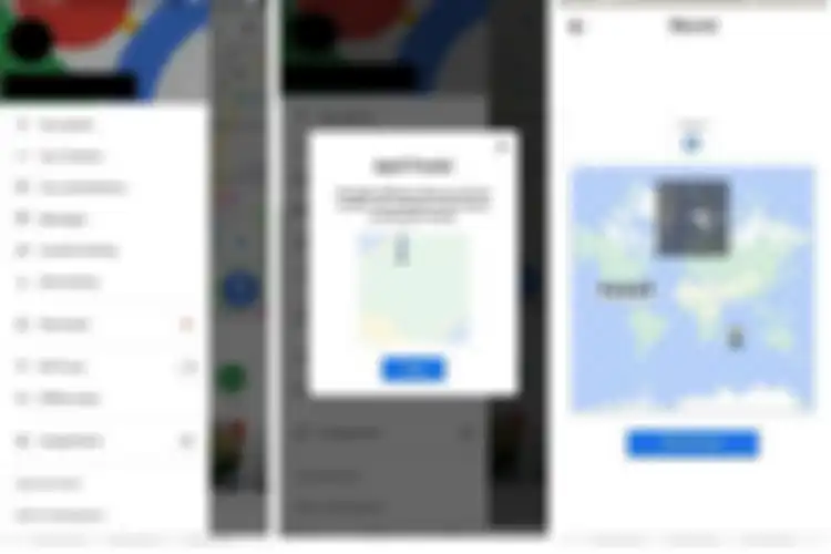 Tampilan game Snake di Google Maps