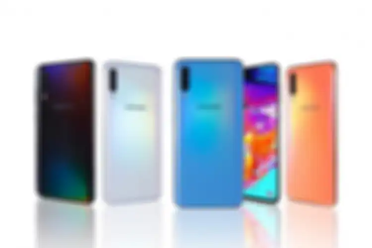 Ilustrasi Samsung Galaxy A70 yang punya internal 128GB