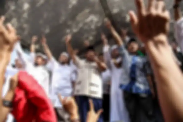 Prabowo saat deklarasikan kemenangannya di Pilpres 2019