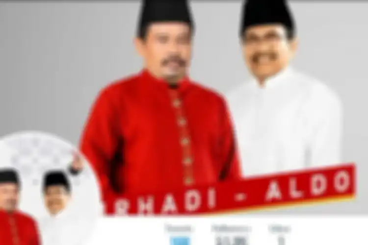 Calon presiden Nurhadi dan pasangan cawapres-nya Aldo di akun Twitter mereka di @nurhadi_aldo yang menjadi viral. 