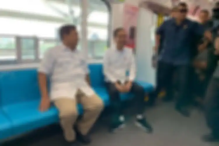 Jokowi dan Prabowo bertemu di MRT Jakarta