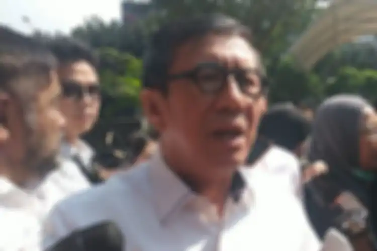 Menteri Hukum dan Hak Asasi Manusia Yasonna Laoly di Gedung Merah Putih KPK, Jakarta, Selasa (25/6/2019).