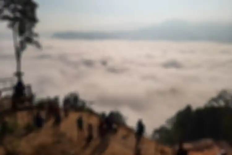 Pesona Negeri di Atas Awan di Desa Citorek Kidul, Kecamatan Cibeber, Kabupaten Lebak, Banten, Minggu (15/9/2019).(