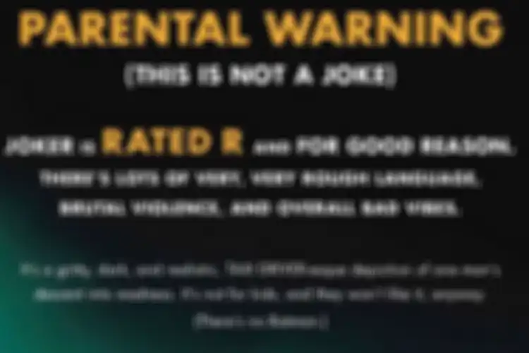Peringatan Alamo Drafthouse San Antonio tentang Joker tak layak untuk anak-anak.