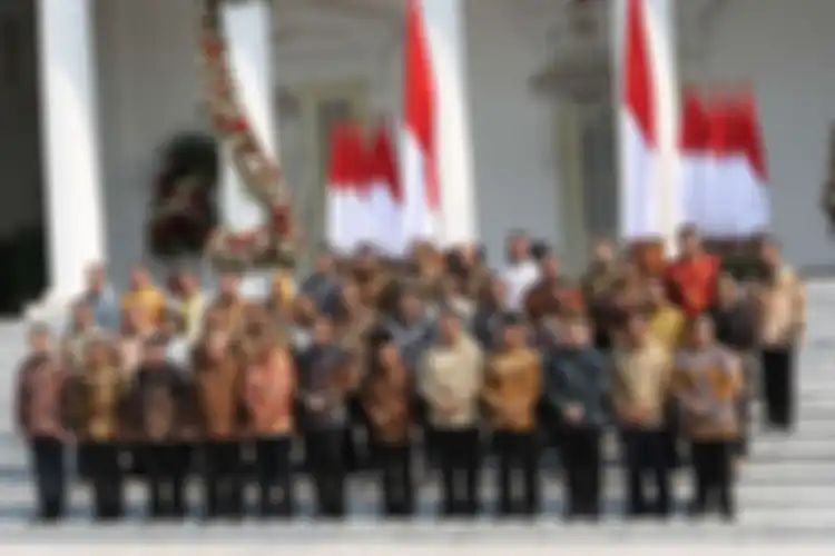 Presiden RI, Joko Widodo memperkenalkan menteri-menteri Kabinet Indonesia Maju 