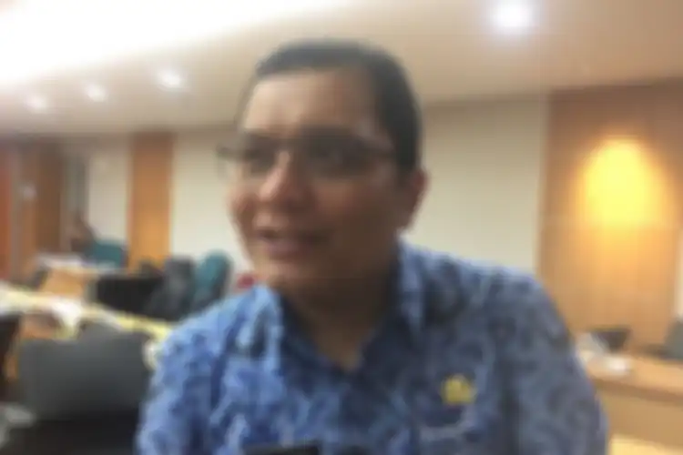 Kepala Dinas Pariwisata dan Kebudayaan DKI Jakarta, Edy Junaedi di gedung DPRD Jakarta.