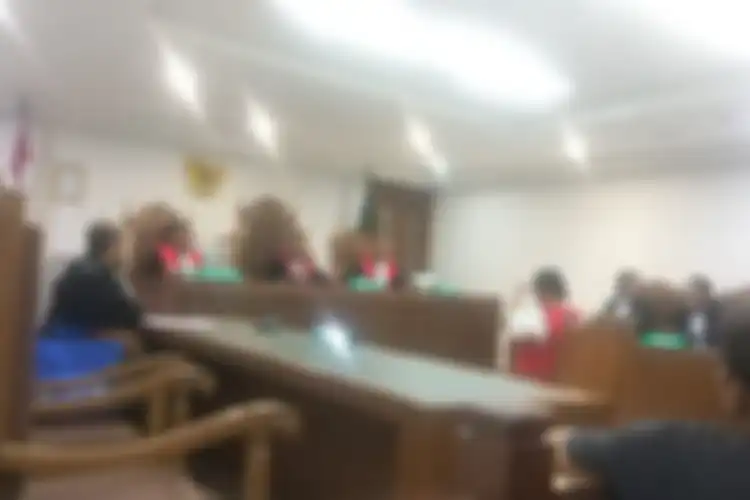 HS alias Hermawan Susan (25), pengancam pemenggal Presiden Joko Widodo di PN Jakpus, Senin (4/11/2019).