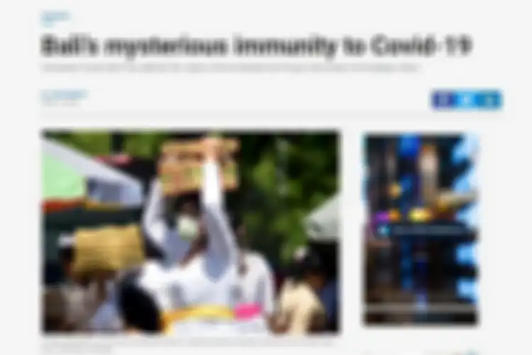 Pemberitaan Asia Times tentang minimnya kasus Covid-19 di Bali.