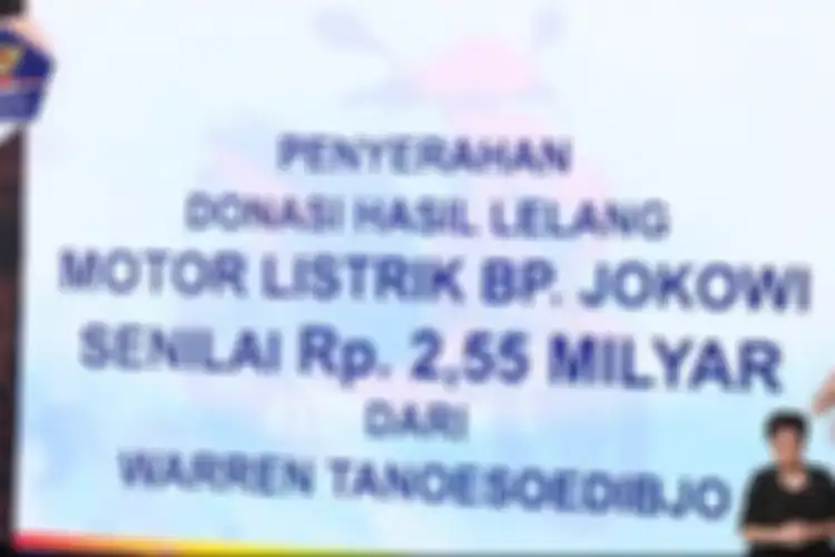 Warren Tanoesoedibjo lelang motor listrik Gesits bertanda tangan Presiden Joko Widodo diumumkan di Gedung Graha BNPB, Jakarta, Jumat (22/5/2020).