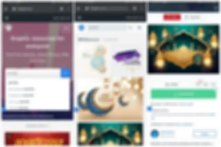 Kartu lebaran dari situs Freepik