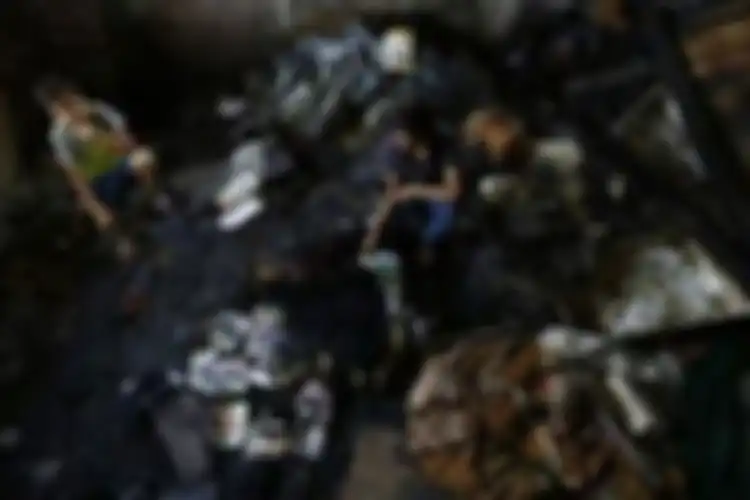 Kondisi rumah keluarga Dawabesh yang hangus terbakar