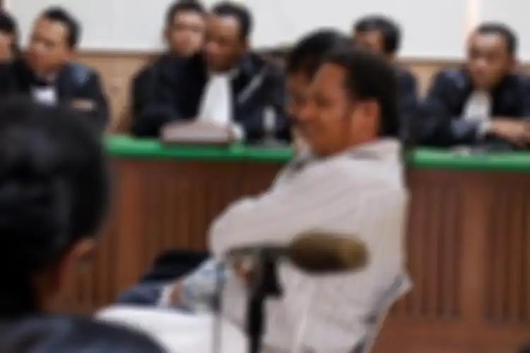 Suasana sidang John Kei di Pengadilan Negeri Jakarta Pusat, Jakarta, Kamis (27/12/2012).