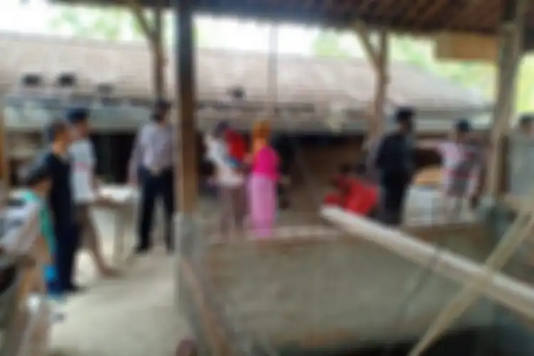 Rumah milik Giman (47) warga Desa Mengger, Kecamatan Karanganyar Kabupaten Ngawi, Jawa Timur.