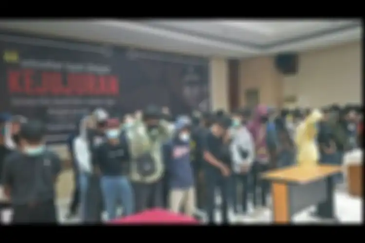 116 pelajar ditangkap di Polres Metro Bekasi Kota, Jumat (10/10/2020)