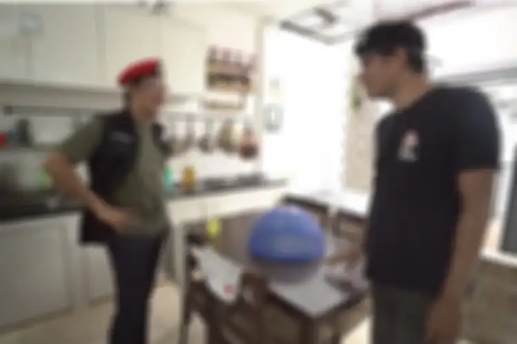 Andre Taulany saat mengunjungi dapur Soleh Solihun