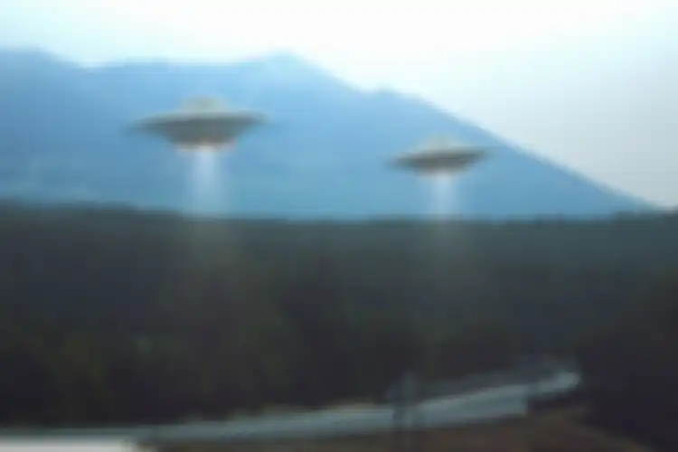 Ilustrasi UFO (Unidentified Flying Object), wahana mahluk luar angkasa (alien). 