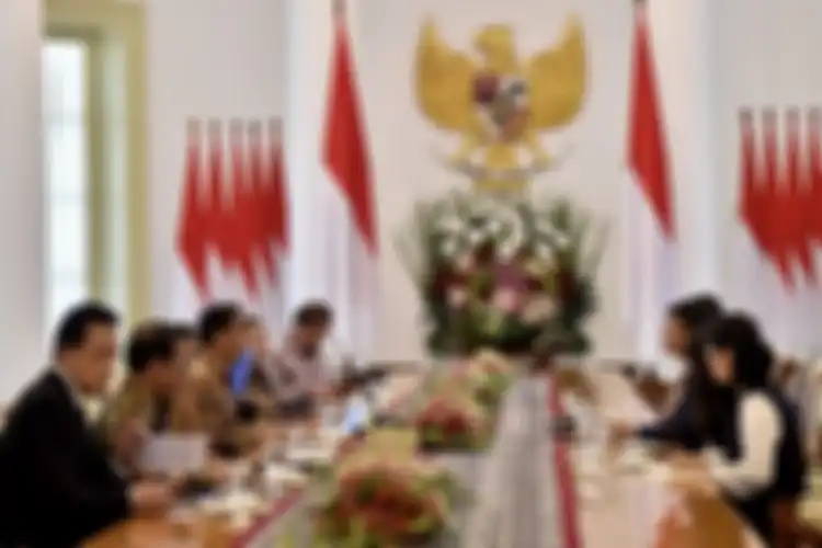 Presiden Joko Widodo bertemu pendiri sekaligus Executive Chairman Alibaba Group Jack Ma, di Istana Kepresidenan Bogor, Sabtu (1/9/2018)