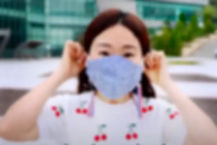 Tangkapan layar arirang TV mengenai strap masker(screenshoot)