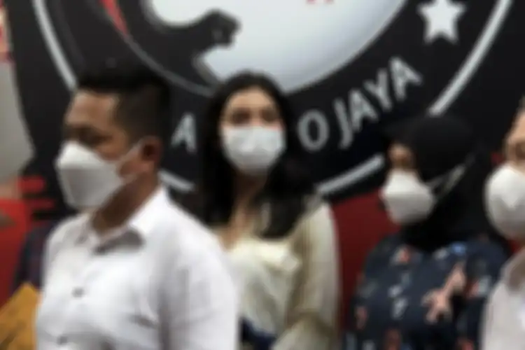 Millen Cyrus di Polda Metro Jaya, Senin (1/3/2021).