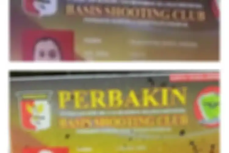 Kartu identitas Basis Shooting Club yang tersebar di media sosial dengan nama Zakiah Aini dan Muhammad Farid Andika.