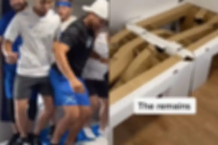 Dalam sebuah video yang diunggah pada Senin (26/7/2021), memperlihatkan tim Israel menguji kapasitas sebenarnya ranjang anti-sex di Olympic Village, Tokyo, Jepang.