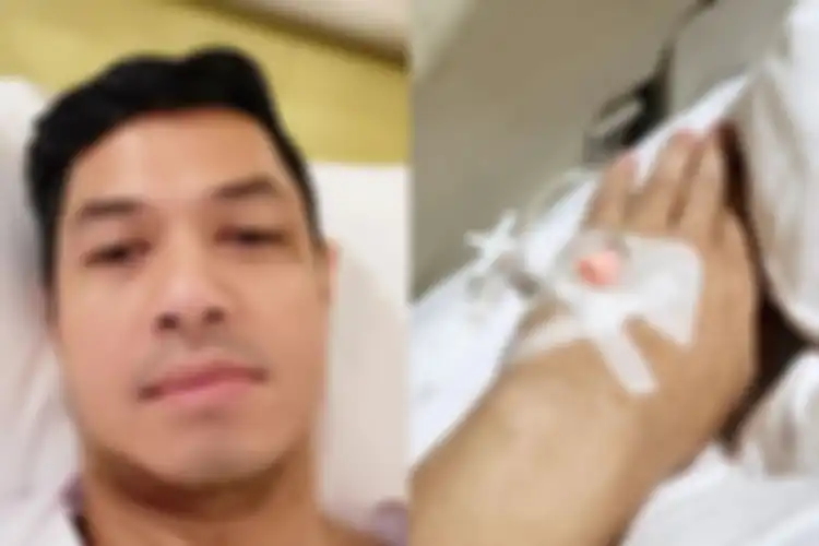 Aktor Dude Harlino menjalani operasi pengangkatan amandel.