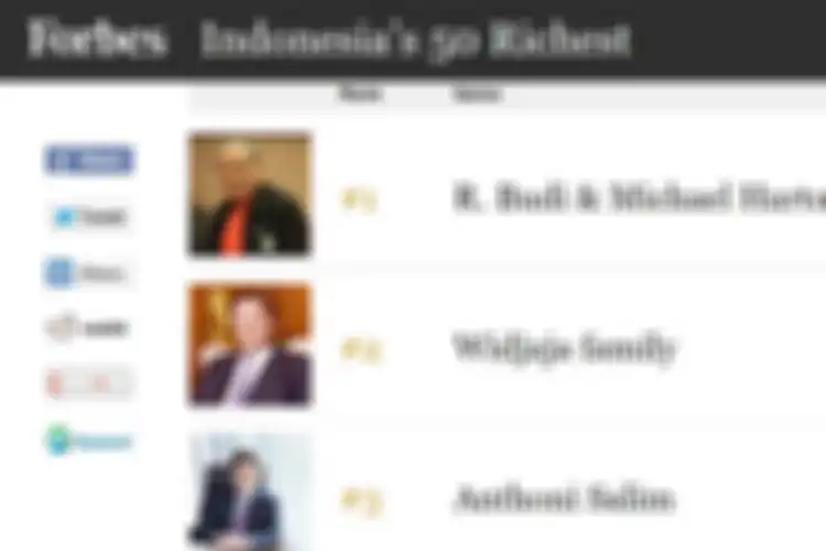 Hartono bersaudara jadi orang terkaya di Indonesia nomor 1 versi Forbes.