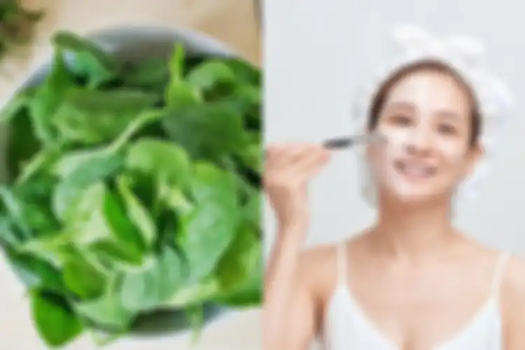 Masker bayam untuk membuat wajah awet muda