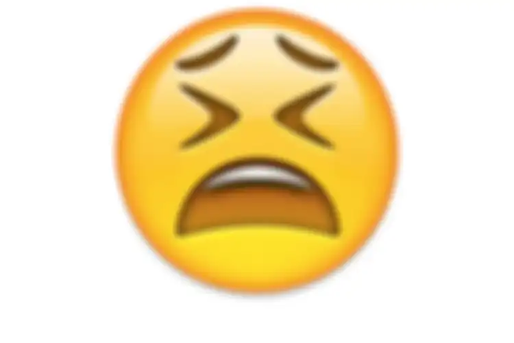 Emoji wajah merengek