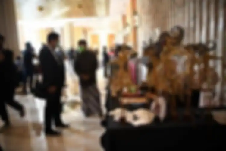 Penyuguhan wayang kulit di lokasi sidang kedua DEWG G20, Selasa (17/5/2022).