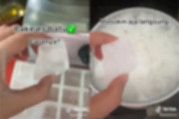 Cuplikan dari Tiktok Gila Diskon Indonesia tentang merebus mi instan pakai es batu