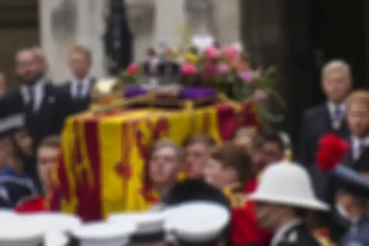 Pemakaman Ratu Elizabeth II di Westminster Hall, Istana Westminster, London, Senin (19/9/2022).