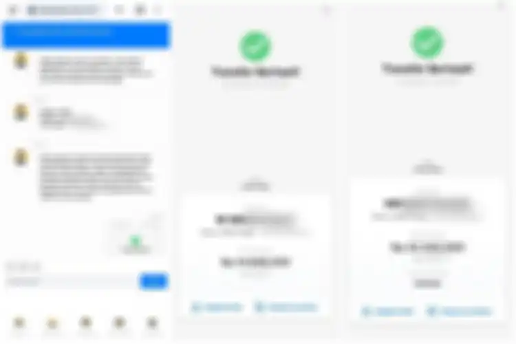 Tangkapan layar saat AA kembali melakukan top up untuk ke sekian kalinya ke akunnya di platform bodong bitmartch.net. Terlihat bahwa top up dilakukan dengan mentransfer uang ke dua rekening CIMB Niaga dengan nama pemilik yang berbeda.