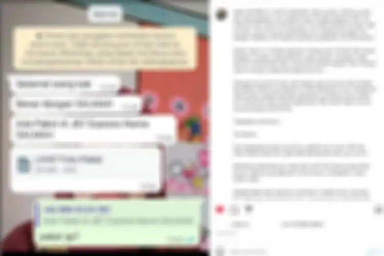 Modus penipuan belanja online kurir kirim chat file APK