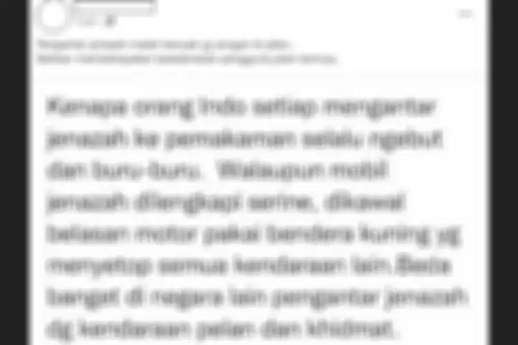 Pembahasan soal rombongan pengantar jenazah yang dinilai arogan di jalan.