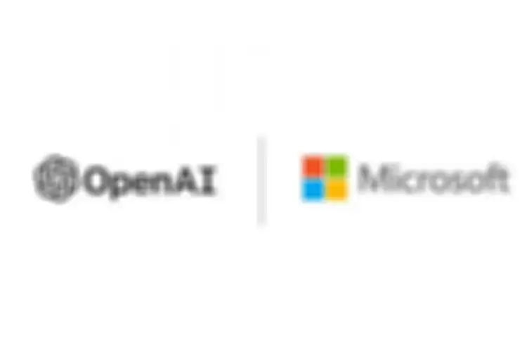 Ilustrasi logo OpenAI dan Microsoft.