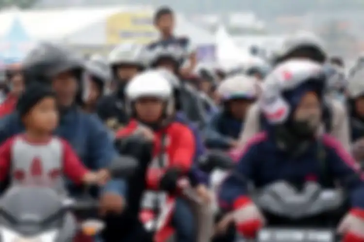 Ilustrasi Indonesia menjadi negara dengan populasi motor terbesar.
