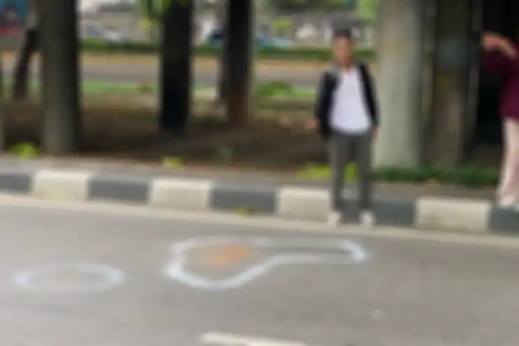 Lokasi kecelakaan di fly over depan Bursa Otomotif Sunter, Jalan Yos Sudarso, Sunter Jaya, Tanjung Priok, Jakarta Utara, Jumat (24/11/2023)