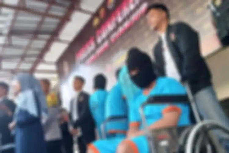 Beberapa anggota geng motor yang ditangkap Porles Cianjur.