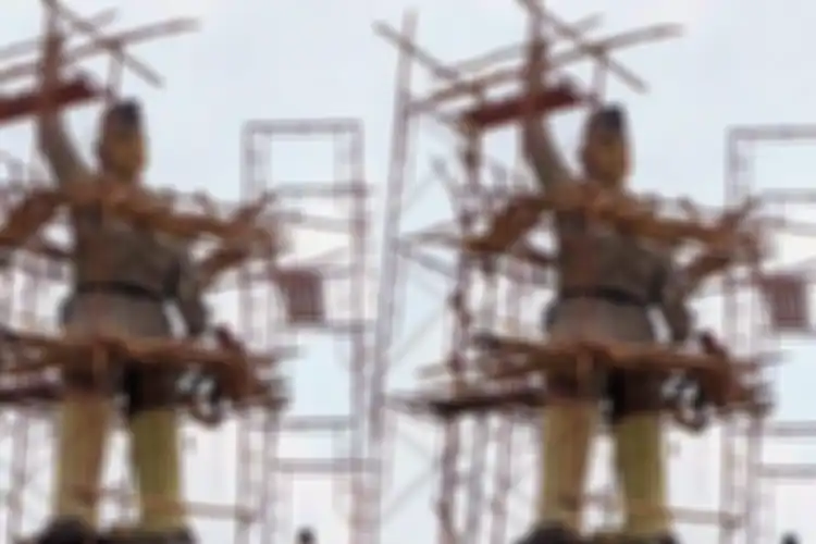 Patung Bung Karno di Banyuasin sebelum direnovasi