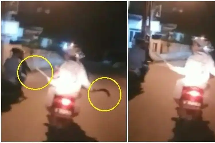 Viral, Video ABG Bermotor Acungkan Celurit di Jalan, Polisi: Bakar Atribut    