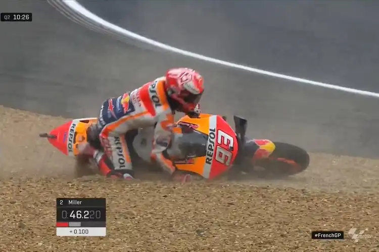 Dasar Marquez, Dua Kali Crash Tetap Aja Pole Position MotoGP Prancis