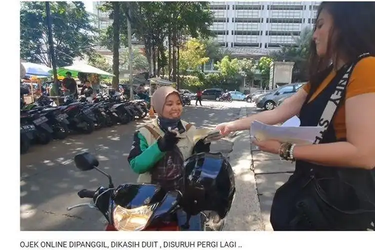 Wulan Guritno Beri Uang Segepok Ditolak Driver Ojek Online Wanita