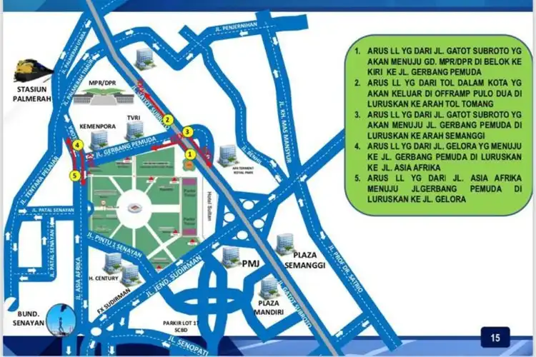 Rekayasa Lalu Lintas di Sekitar Gedung MPR/DPR, Bikers Tidak Bisa Tembus dan Cari Jalan Lain