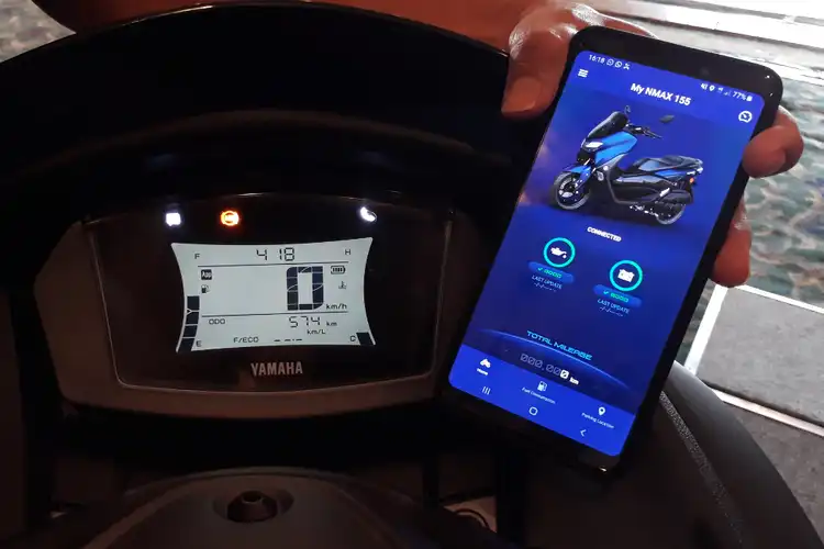 Begini Cara Menghubungkan Smartphone ke Spidometer Yamaha NMAX 2022