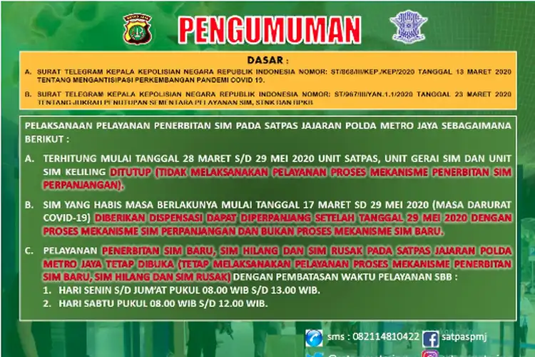 Masih Buka Layanan Bikin SIM Baru, SIM Hilang dan SIM Rusak di Polda Metro Jaya, Catat Jam Pelayannya Bro