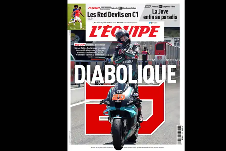 Fabio Quartararo Menang MotoGP Andalusia 2020, Jadi Sampul Depan Lagi