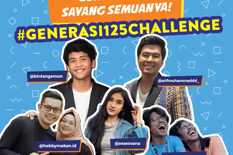 Artis Bintang Emon Bersama Influencer Lainnya Ajak Para Bikers Ikutan #Generasi125Challenge