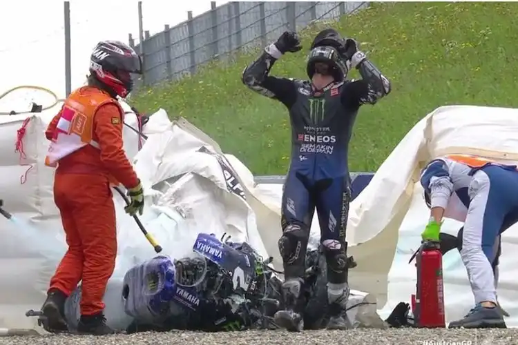 Terbongkar! Rahasia Kecelakaan Maverick Vinales di MotoGP Styria 2020, Bukan Salah Brembo?